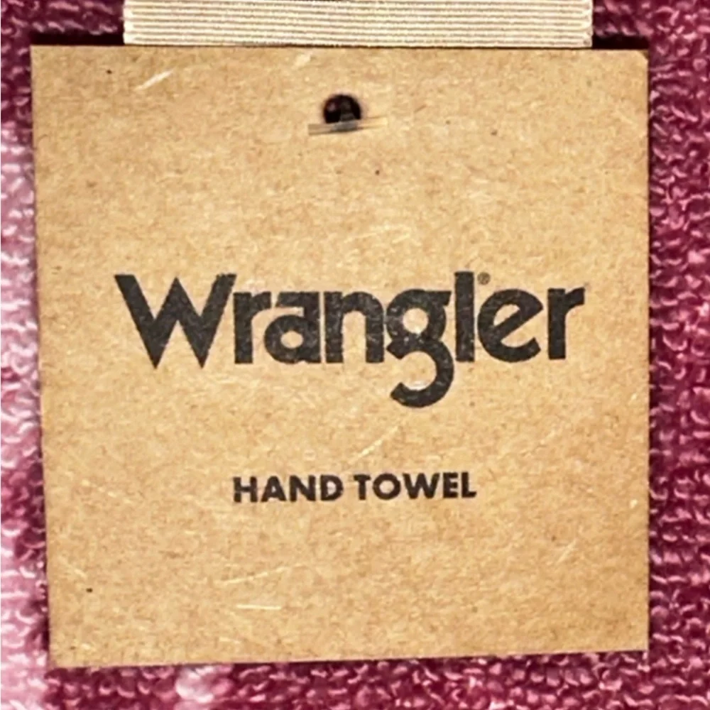 NEW Wrangler Pink Cowboy Boots, Hats, & Bows Reversible Hand Towel